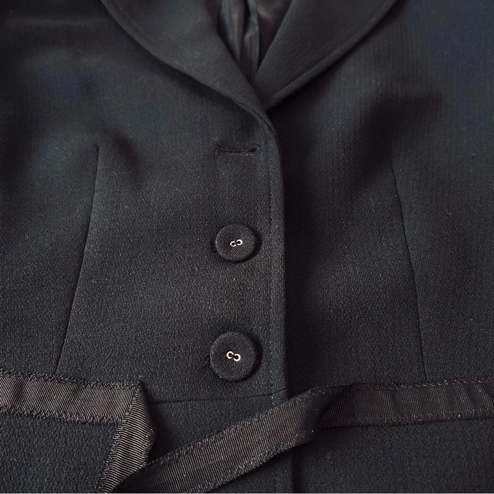 Sandra Angelozzi Tailored Tie front Blazer Black - Picture 11 of 13